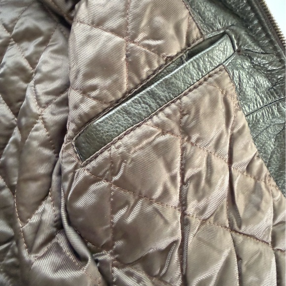 Lucky Brand dark brown genuine leather jacket zip front size small - Picture 8 of 16